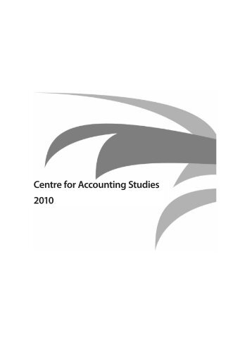 Centre for Accounting Studies 2010 - University of South Africa