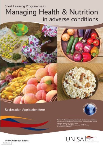 Managing Health & Nutrition - University of South Africa