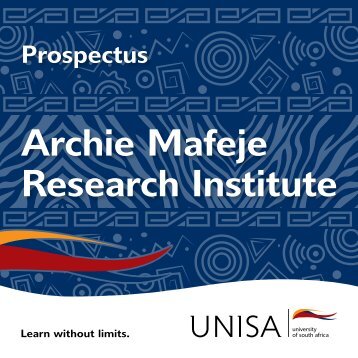 Archie Mafeje Research Institute - University of South Africa