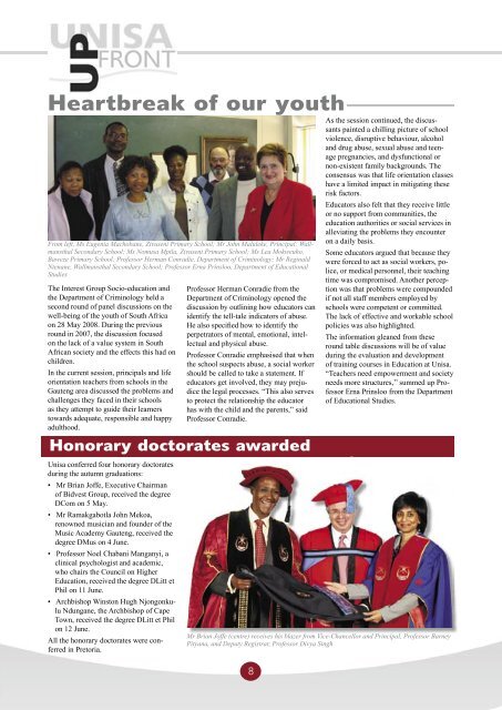 Unisa community has heart of gold - University of South Africa