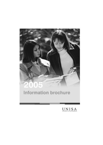 Registration Information brochure - University of South Africa