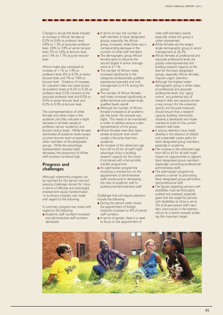 ANNUAL REPORT 2012 - University of South Africa