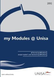 my Modules @ Unisa - University of South Africa