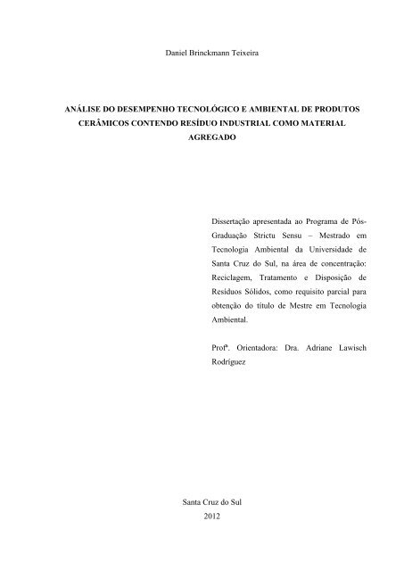 DissertaÃ§Ã£o Daniel Brinckmann Teixeira - Unisc