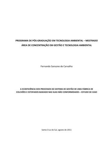 DissertaÃ§Ã£o Fernando Sansone de Carvalho - Unisc