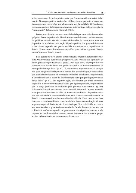 Neoinstitucionalismo como modelo de anÃ¡lise para as ... - pucrs