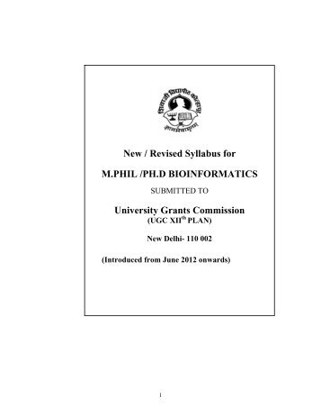 New / Revised Syllabus for M.PHIL /PH.D ... - Shivaji University