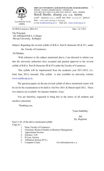 Shivaji university assignment law result