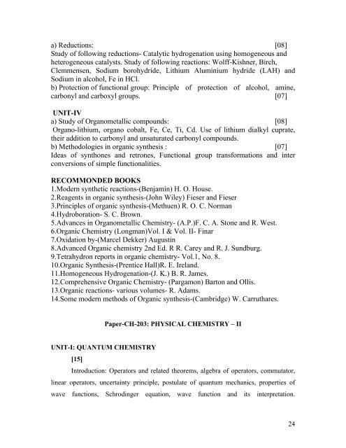 M.Sc. Chemistry Syllabus Revised Implemented ... - Shivaji University