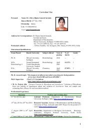 Curriculum Vitae Personal: Name: Dr. (Mrs ... - Shivaji University