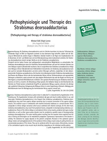 Pathophysiologie und Therapie des Strabismus deorsoadductorius