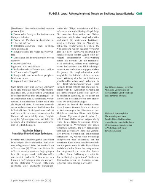 Pathophysiologie und Therapie des Strabismus deorsoadductorius