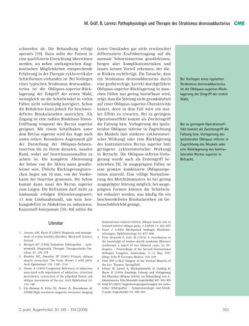 Pathophysiologie und Therapie des Strabismus deorsoadductorius
