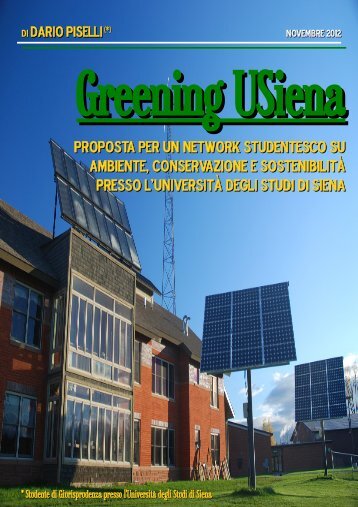 Greening USiena - Università degli Studi di Siena