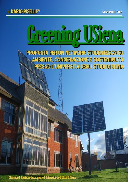 Greening USiena - Università degli Studi di Siena