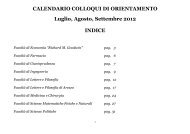 CALENDARIO COLLOQUI DI ORIENTAMENTO Luglio, Agosto ...