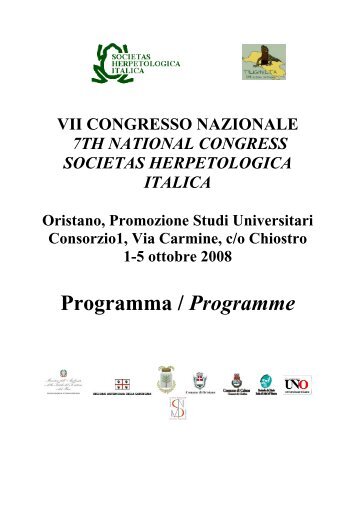 Programma / Programme - UniversitÃ  degli Studi di Sassari