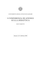 Volume dei Pre-Atti - Università degli Studi di Sassari