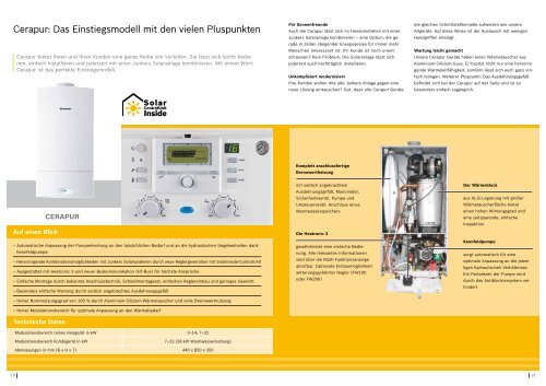 Gas-Brennwertgeräte für Etagen, Ein