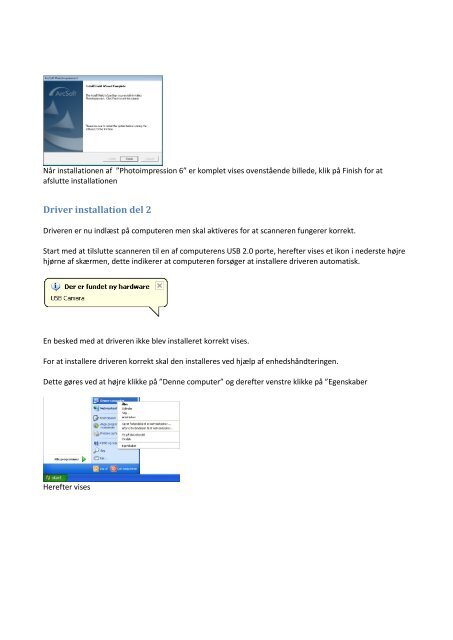 Windows XP driver og program installation til Mygear ... - Unisupport