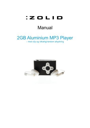 Manual 2GB Aluminium MP3 Player - Unisupport