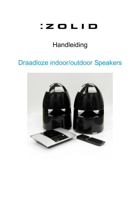 Handleiding Draadloze indoor/outdoor Speakers - Unisupport