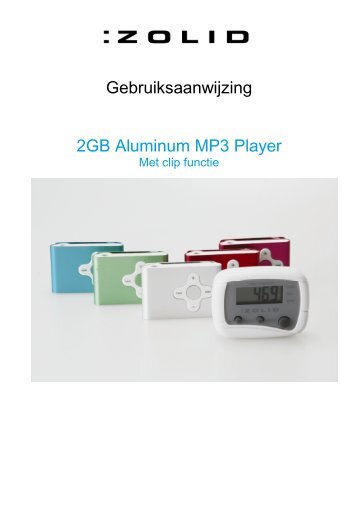 Gebruiksaanwijzing 2GB Aluminum MP3 Player - Unisupport