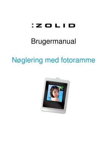 Brugermanual Nøglering med fotoramme - Unisupport