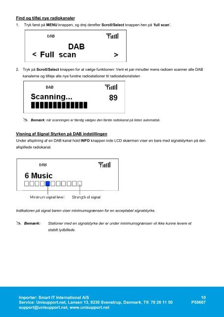 DAB / FM Digital Radio Manual - Unisupport