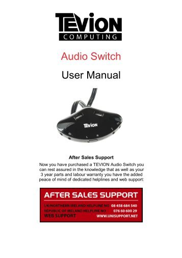 Audio Switch User Manual - Unisupport