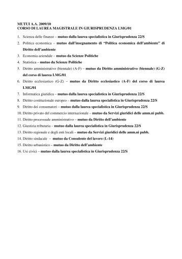 Laurea magistrale in Giurisprudenza - Università degli Studi di Teramo