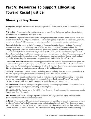 Glossary of Key Terms - The United Church of Canada