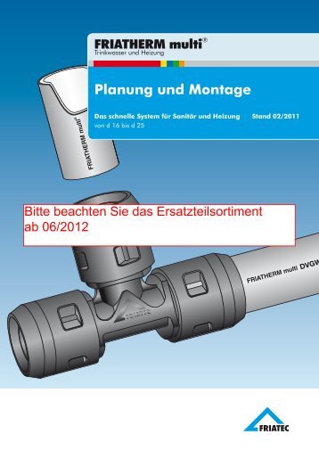 FRIATHERM multi Planung und Montage 02-2011 - Friatec AG