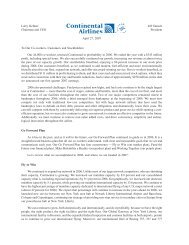 Continental Airlines, Inc. 2007 Letter to Stockholders - United Airlines