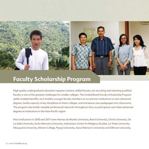 2010-2011 - United Board for Christian Higher Education in Asia