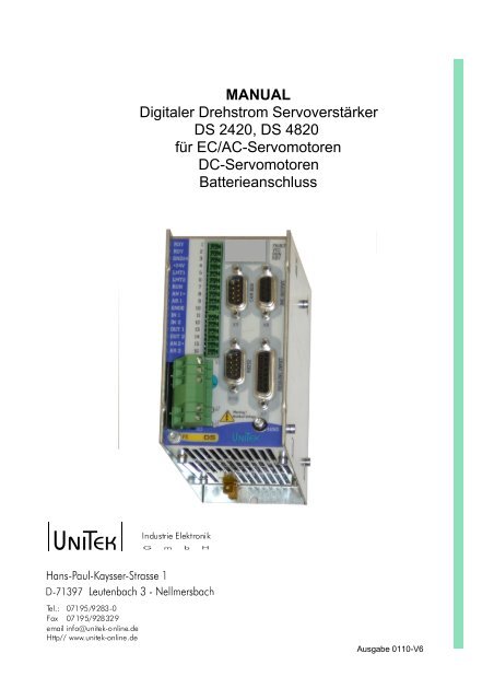 Download PDF - UNITEK Industrie Elektronik GmbH