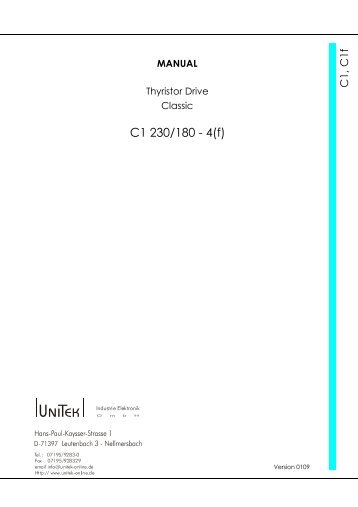 C1 230/180 - 4(f) - UNITEK Industrie Elektronik GmbH