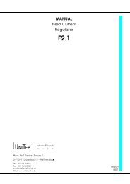 MANUAL Field Current Regulator - UNITEK Industrie Elektronik GmbH