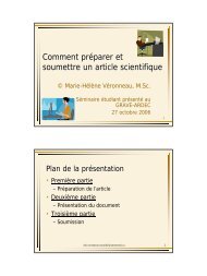 Comment prÃ©parer et soumettre un article scientifique