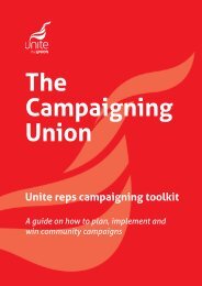 Unite guide to campaigning - Unite the Union