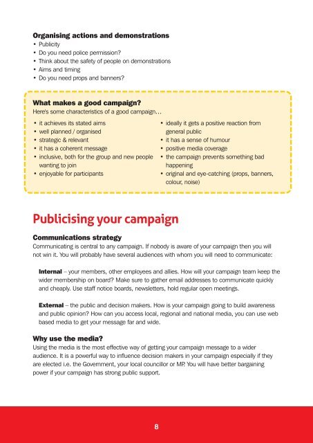 Unite guide to campaigning - Unite the Union