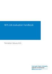 NHS Job Evaluation Handbook (third edition) - NHS Employers