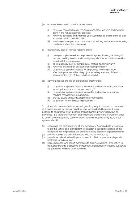 Manual Handling Manual Handling Operations Regulations 1992 ...