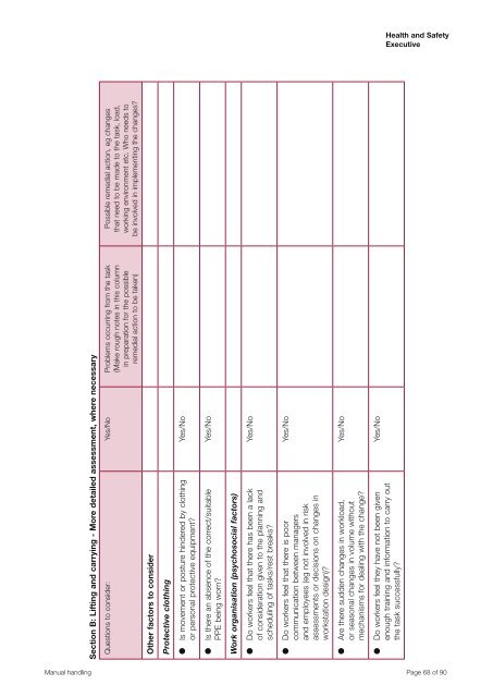 Manual Handling Manual Handling Operations Regulations 1992 ...