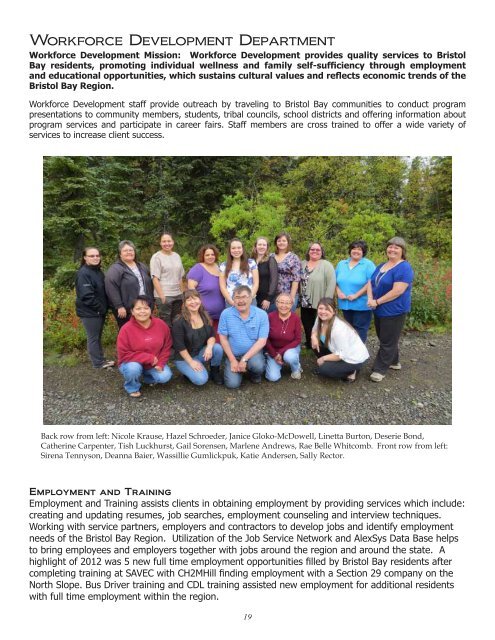 2012 Annual Report - Bristol Bay Native Association