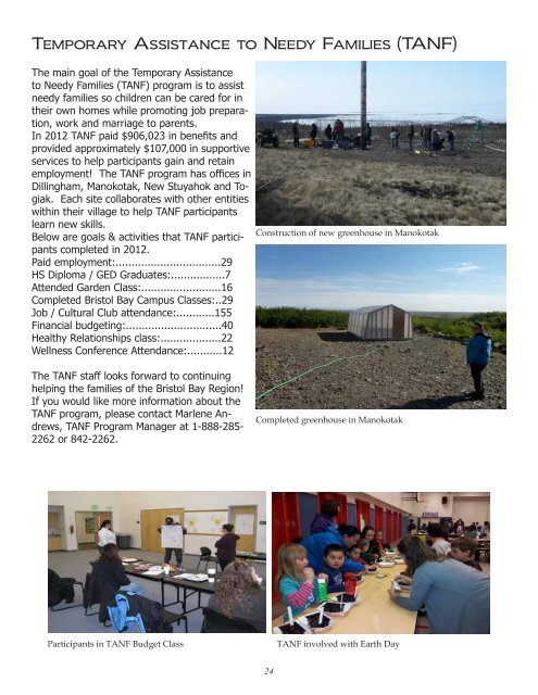 2012 Annual Report - Bristol Bay Native Association