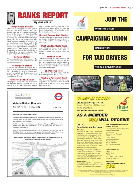 Sketch: A new draw for the London taxi trade - Unite the Union