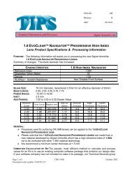 Base Curve Charts - Signet ArmorliteSignet Armorlite