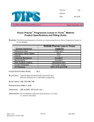 KODAK Precise Trivex - Signet Armorlite, Inc.