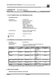 Sicherheitsdatenblatt - LYSOVET PA - HENRY SCHEIN VET